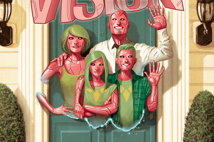 Visionova idylická rodinka z predmestia (Foto: Marvel Comics)